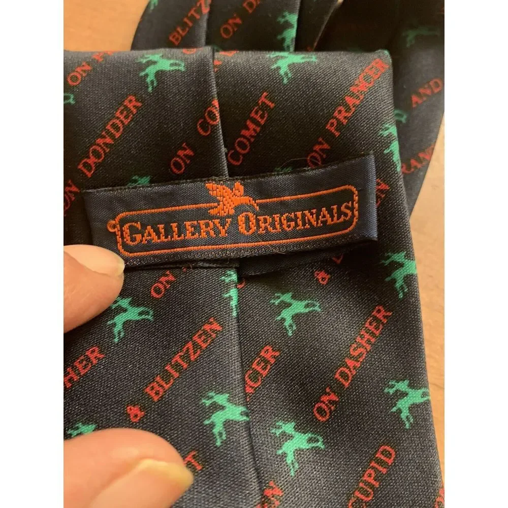 Christmas Gallery Originals Reindeers Dasher Dancer Vixen Skinny Striped Necktie